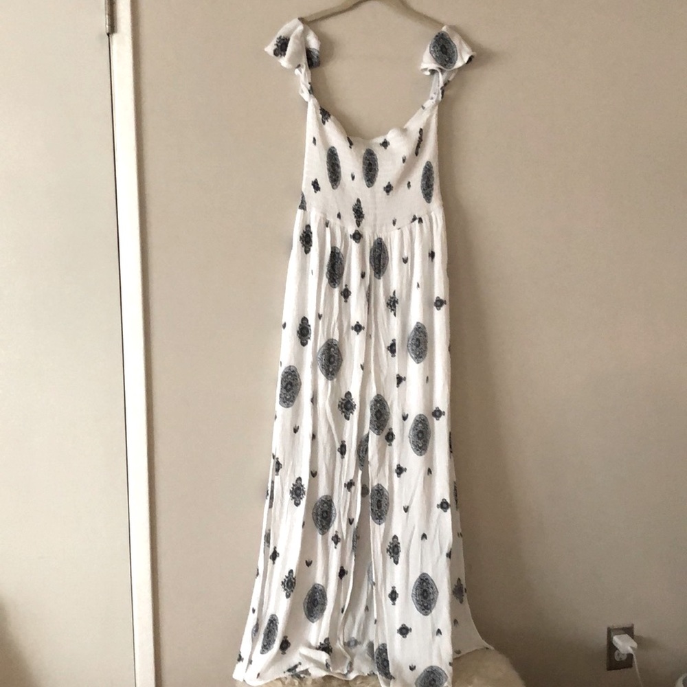 Flowy white summer dress